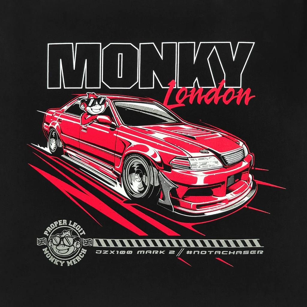 JZX100 Monky Hoodie Black - Image 2