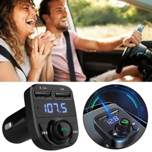 Car Bluetooth Adapter - FM Transmitter with USB Charging