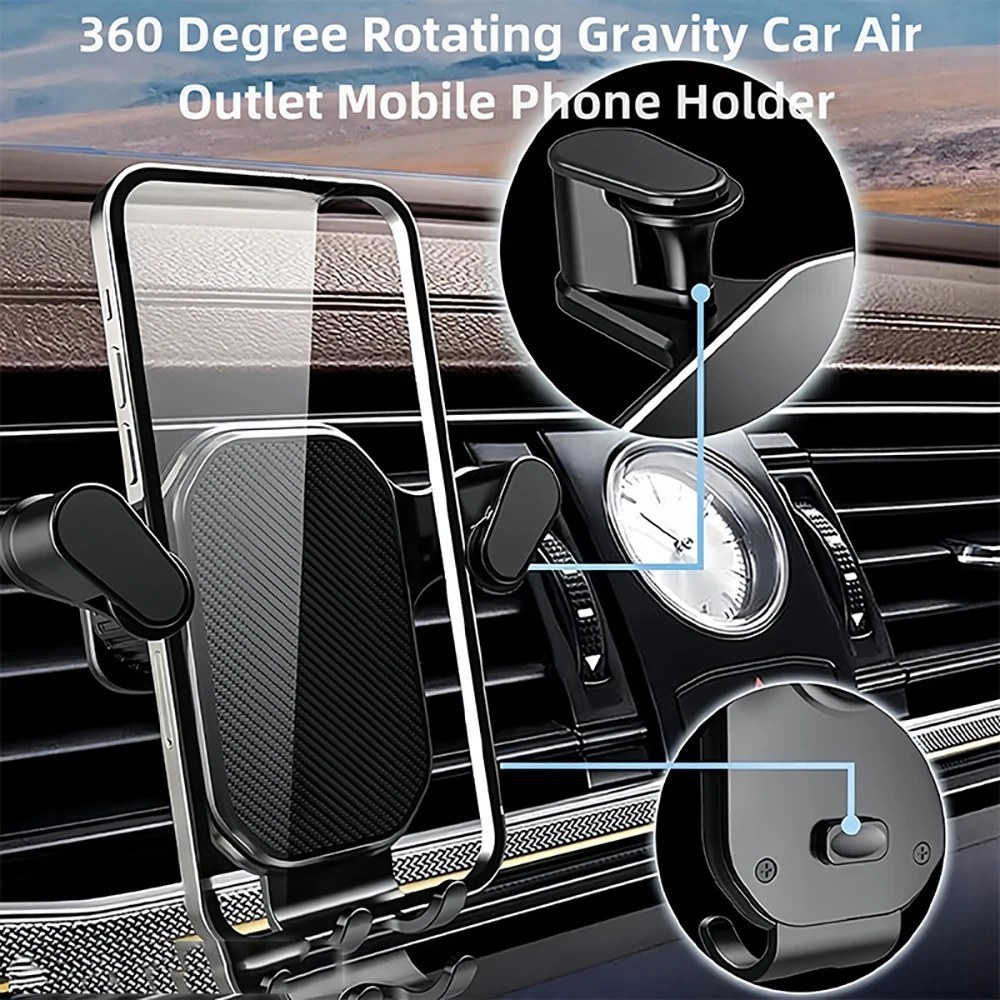 Car Vent Phone Mount - Adjustable Grip Cradle