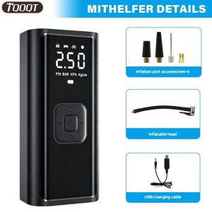 Cordless Tyre Inflator - Rechargeable Digital Pump