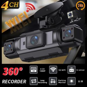 Dual Lens Dash Cam - Loop Recording and G-Sensor