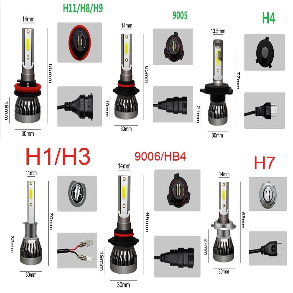 LED Headlight Bulbs - Direct Fit Upgrade Set