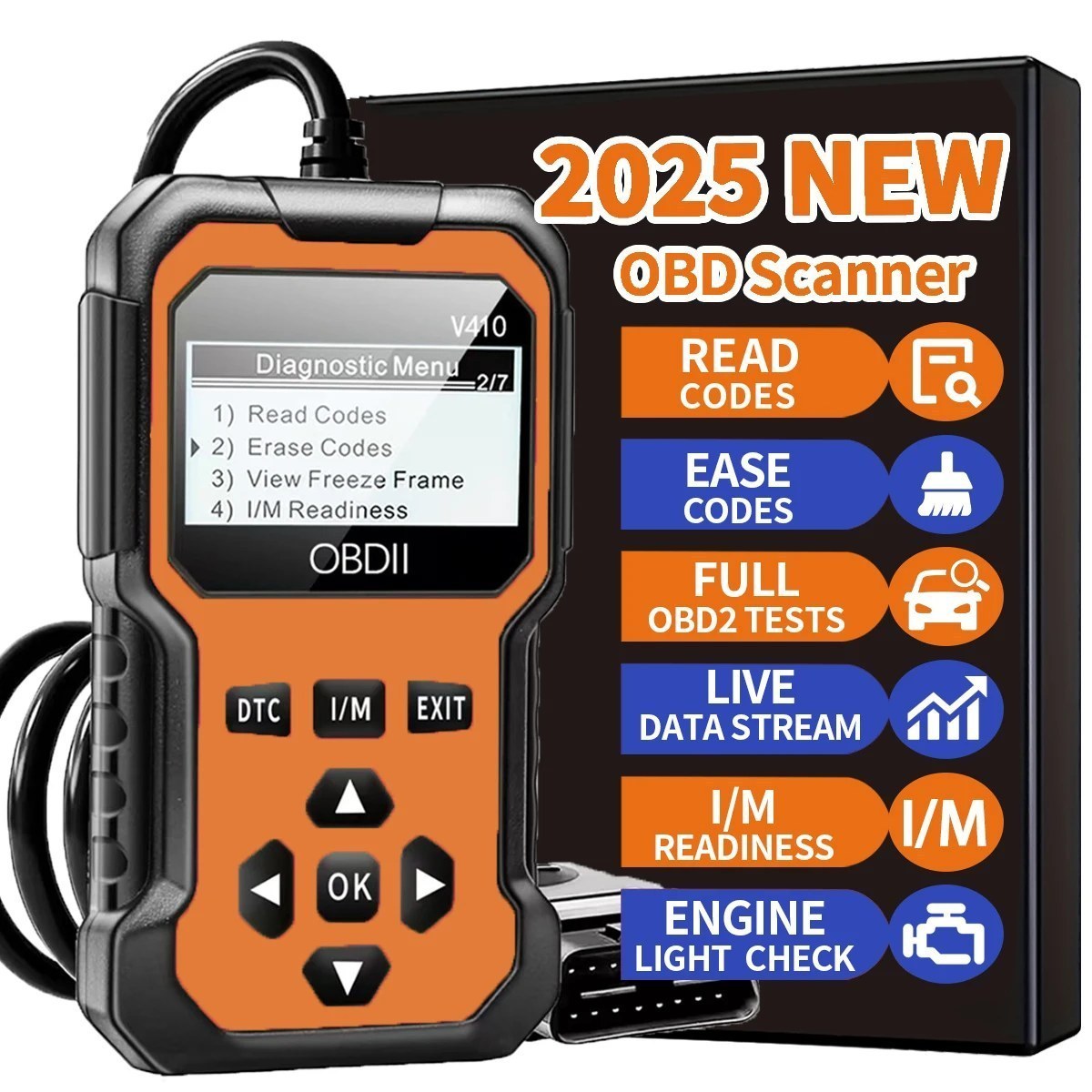 OBD2 Diagnostic Scanner - Bluetooth Fault Code Reader