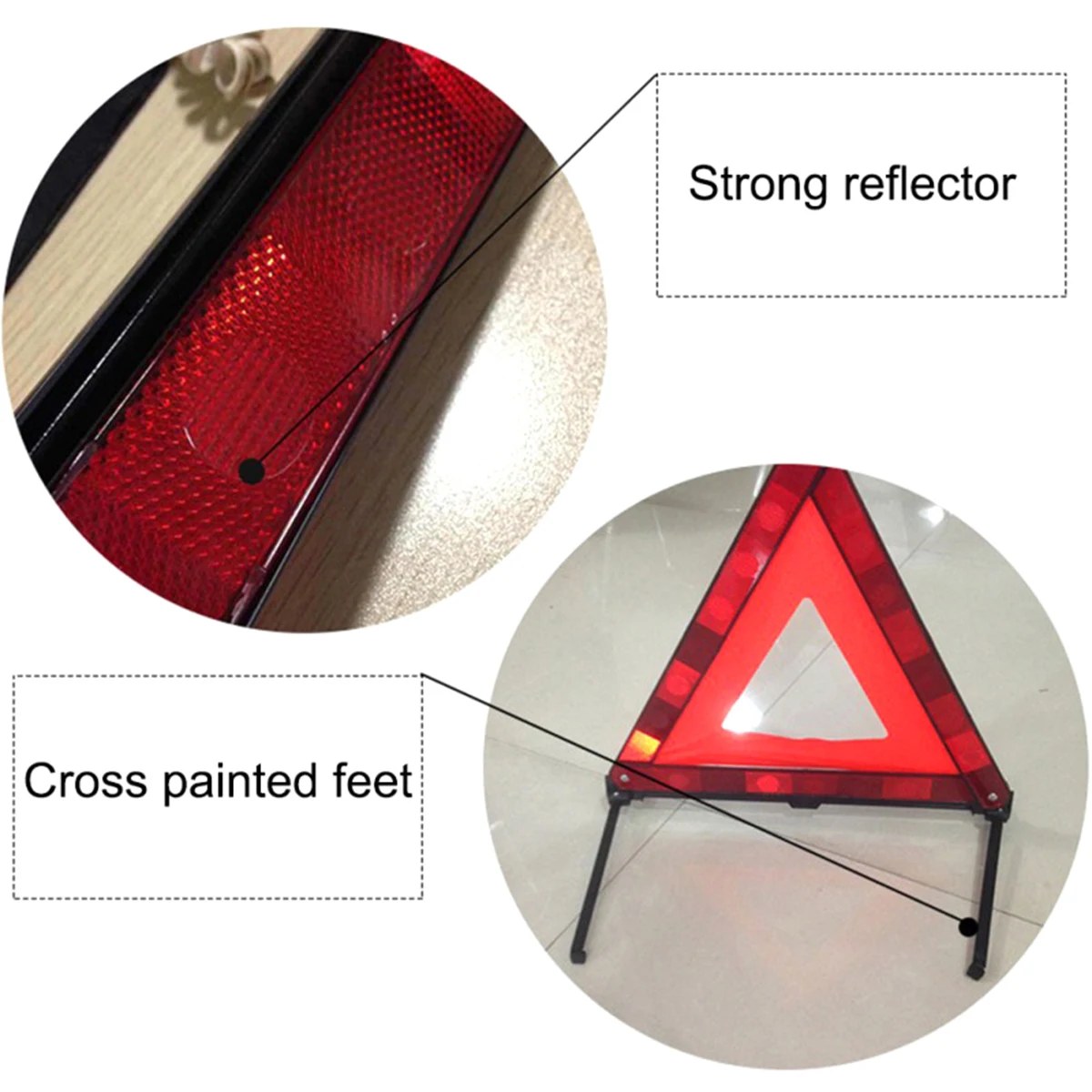 Reflective Warning Triangle - Foldable Breakdown Sign