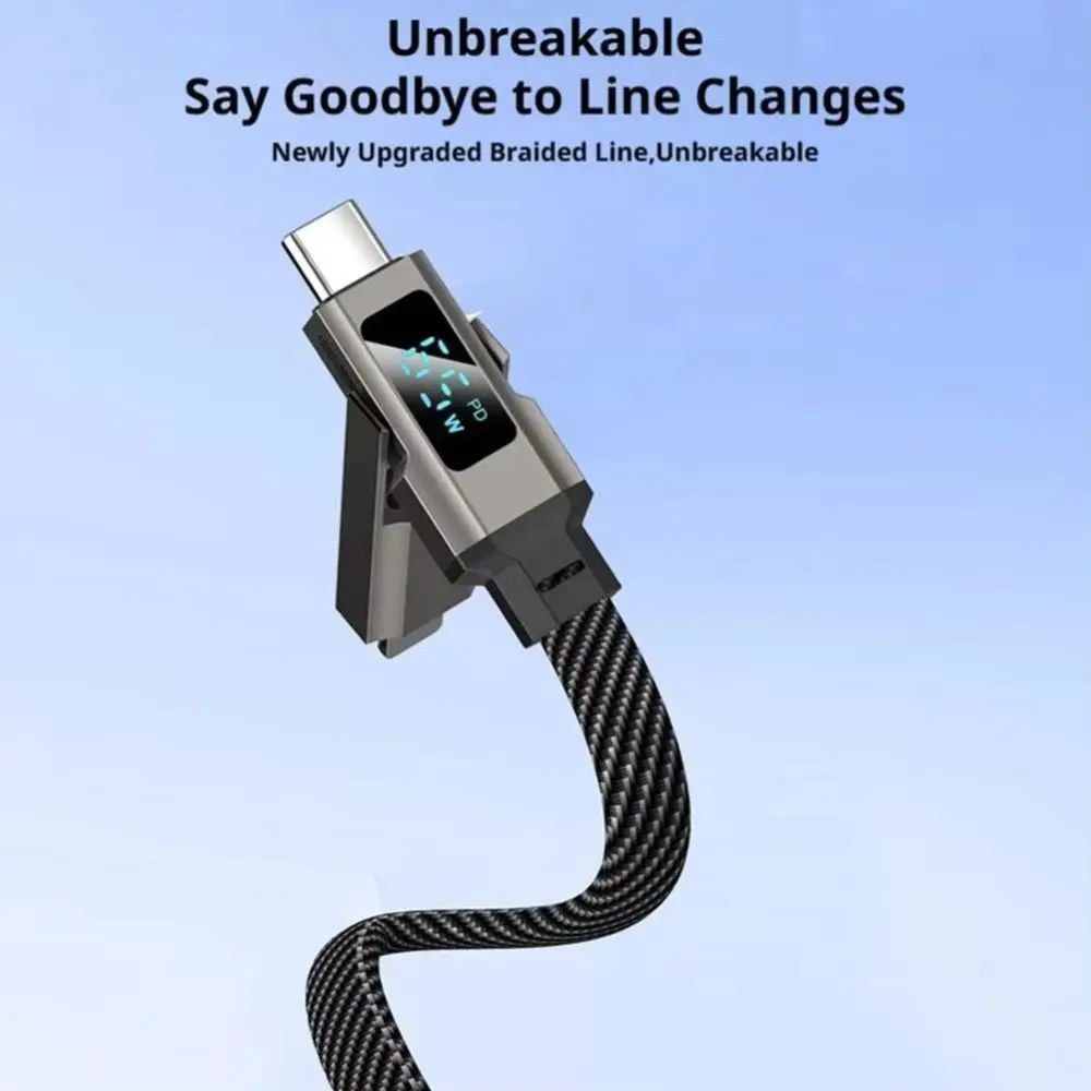 Retractable Car Charging Cable - Multi-Tip