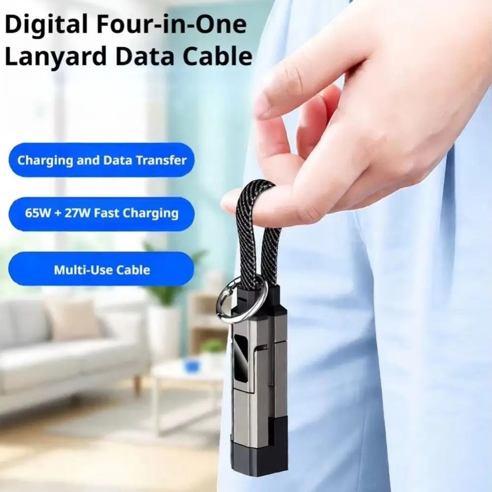 Retractable Car Charging Cable - Multi-Tip